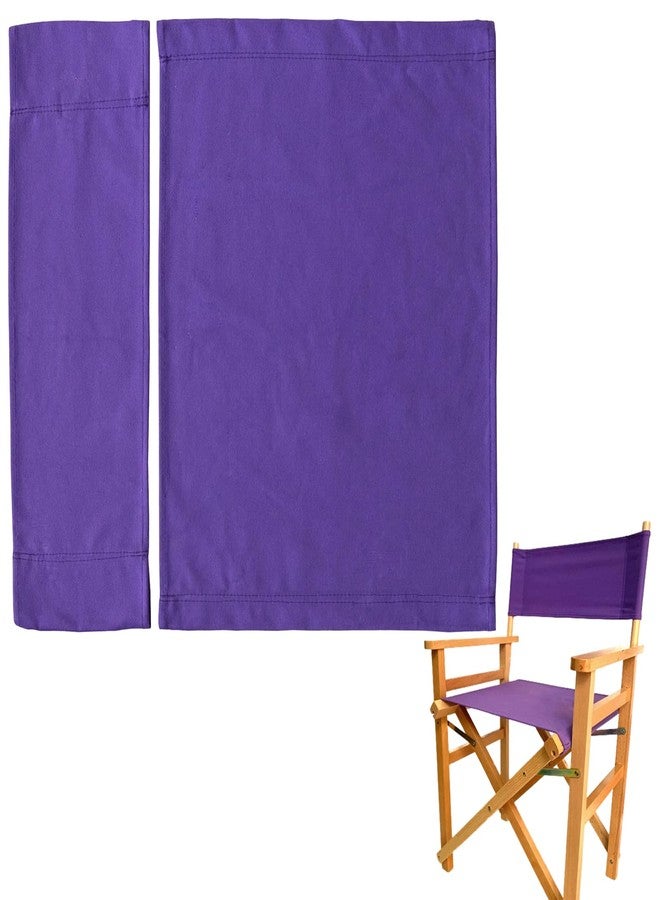 TBACW Directors Chair 20.86''L X 16.14''W Canvas Replacement Covers Kit for Directors Chairs,Movie Chair Replacement Canvas Seat and Back Oxford Cloth Cover for Home Director Chair (Purple) - Image 1
