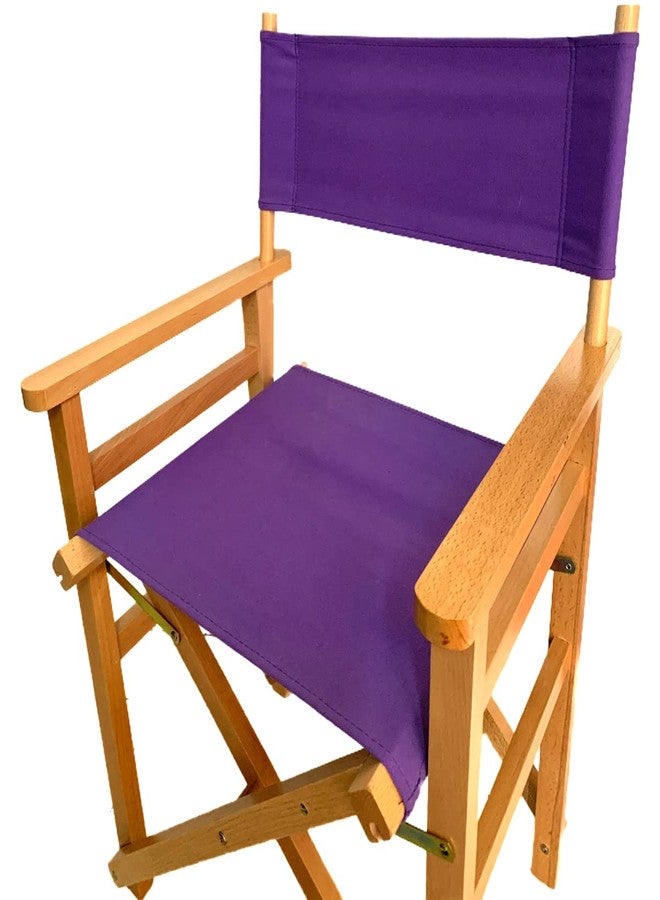 TBACW Directors Chair 20.86''L X 16.14''W Canvas Replacement Covers Kit for Directors Chairs,Movie Chair Replacement Canvas Seat and Back Oxford Cloth Cover for Home Director Chair (Purple) - Image 2