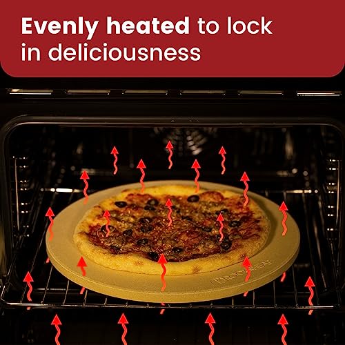 ROCKSHEAT K ROCKSHEAT 10.25 Inch Pizza Stone for Grill, Small Bread Baking Stone for Oven, Cordierite Pizza Grilling Stone 10.25" Round - Image 4