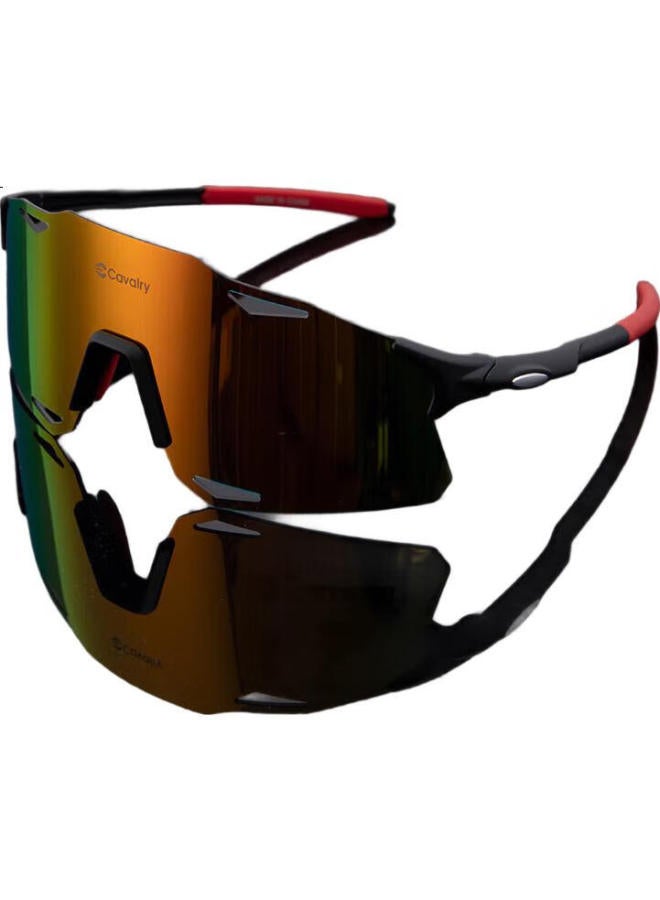 Cavalry Polarized Cycling Sunglasses For Men And Women, Outdoor Running Goggles Equipment For Road Bikes, Black - Image 2