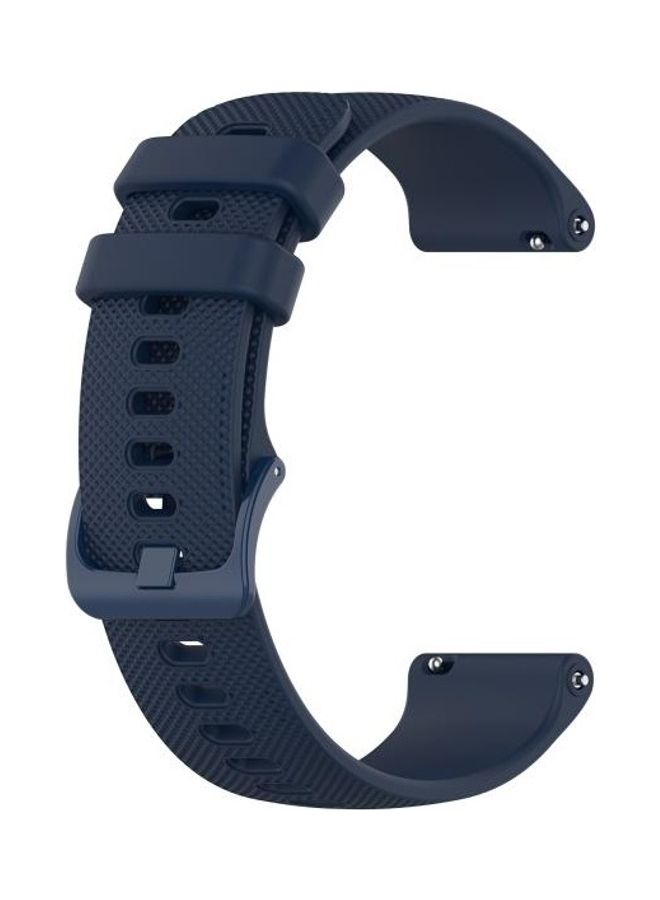 NIBEMINENT Quick Release Small Grid Texture Strap with Utility Knife For Garmin Forerunner 745- 22mm Navy Blue - Image 4