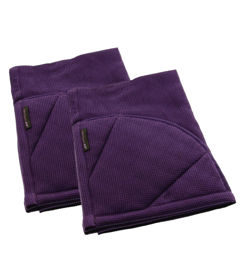 Rachael Ray Moppine Towel 2pk 2in1 Kitchen Towel and Pot Holder with 2 Heat Resistant Pockets to Grip Hot Cookware BakewareAbsorbent Kitchen Towels Perfect for Drying Dishes and Hands Lavender