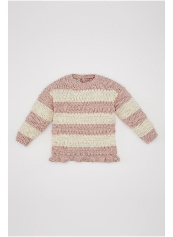 DeFacto Babygirl Tricot Regular Fit Crew Neck Long Sleeve Pullover  - Image 1