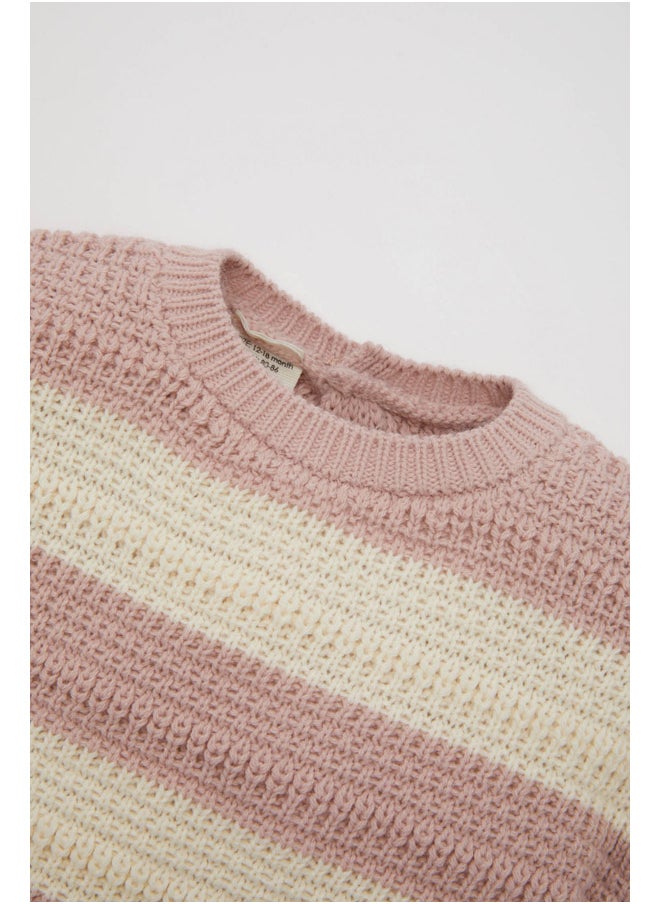 DeFacto Babygirl Tricot Regular Fit Crew Neck Long Sleeve Pullover  - Image 5