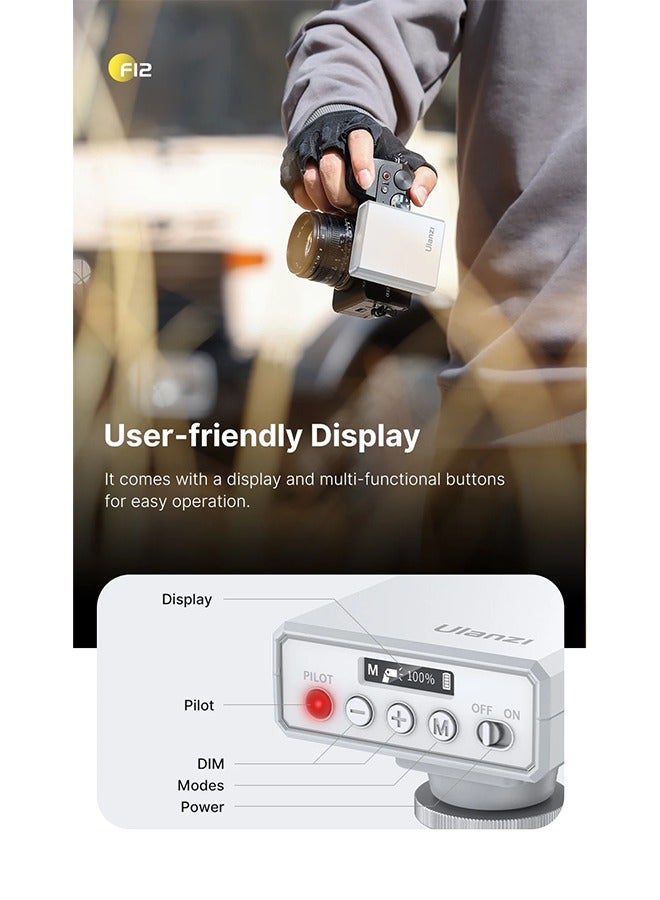 F12 Mini Camera Flash Speedlite 5600K Standard Hot Shoe Mount for Sony Canon Nikon Panasonic Olympus Pentax DSLR Camera - Image 3