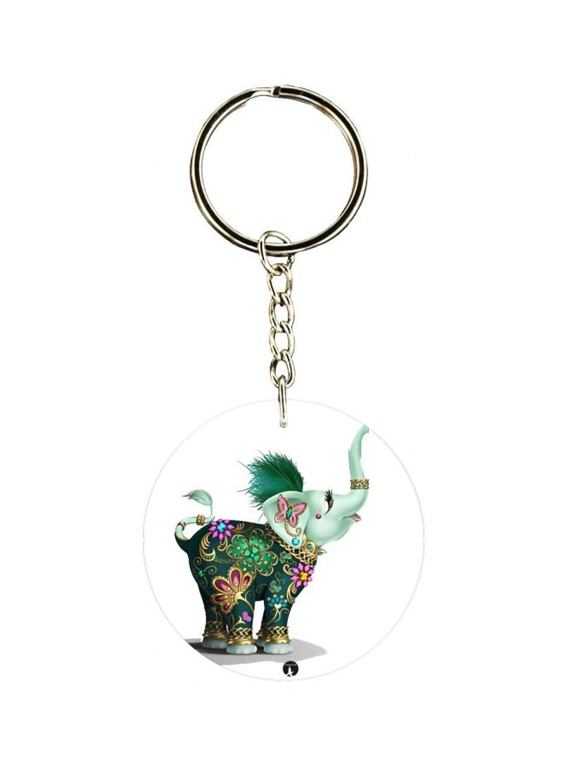 RKN Elephant Printed Keychain