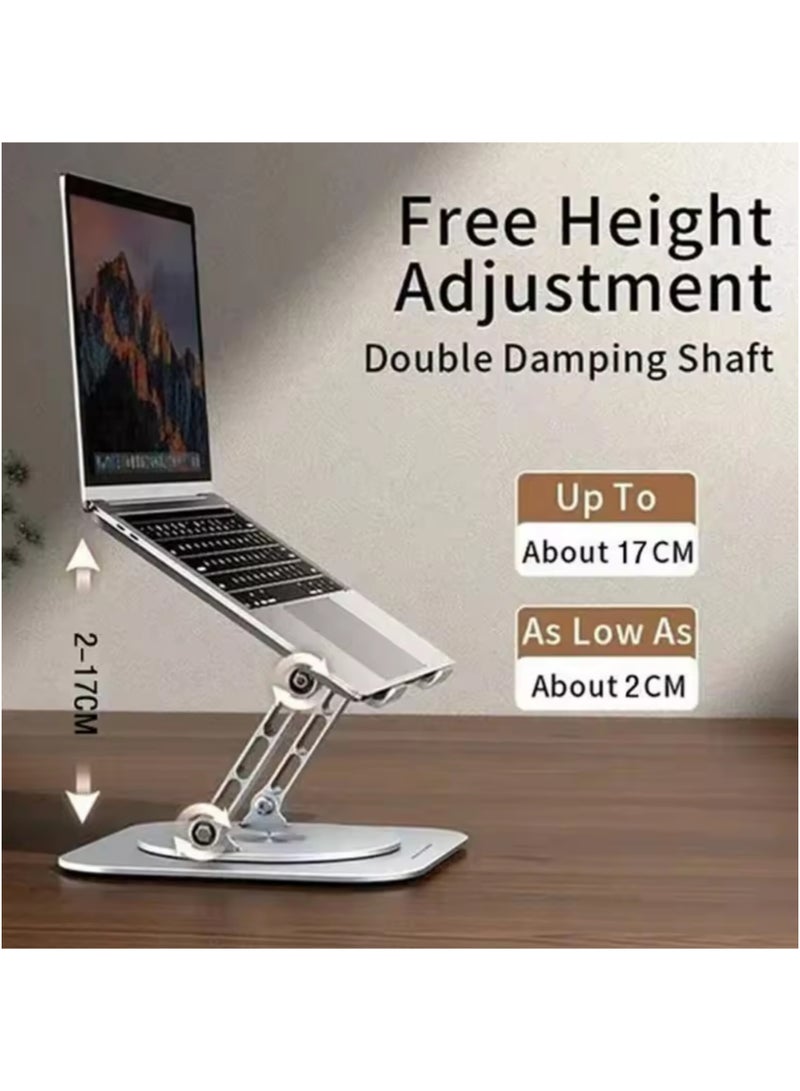 Professional Aluminum Alloy Laptop Stand 360 Degree Adjustable Laptop Holder Rotating Laptop Stand for Home Office Work  - Image 3