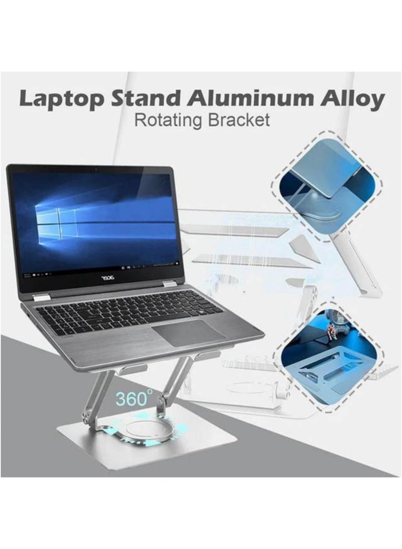 Professional Aluminum Alloy Laptop Stand 360 Degree Adjustable Laptop Holder Rotating Laptop Stand for Home Office Work  - Image 4