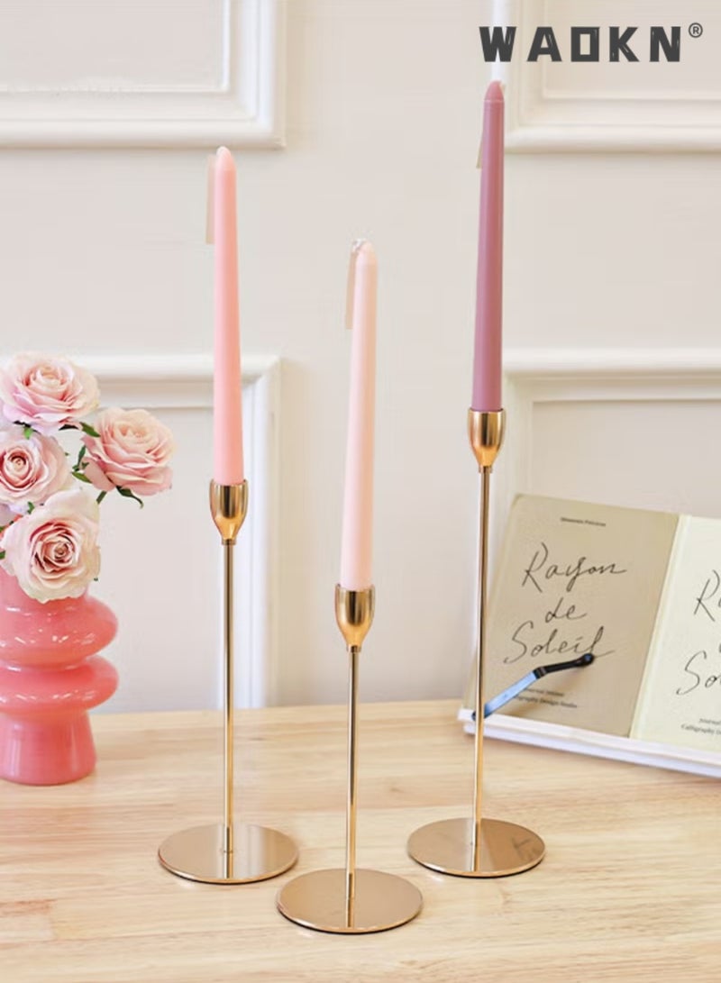 دبليو أيه أو كي أن 4 قطع من الشموع المخروطة الرومانسية رائحة الوردية العطرية لون التدرج العطرية شمعة خالية من الدخان شموع طويلة ملونة الشموع المخروطة للديكور عشاء مهرجان الزفاف ، عيد الحب والمناسبات الخاصة 10 بوصة - Image 5