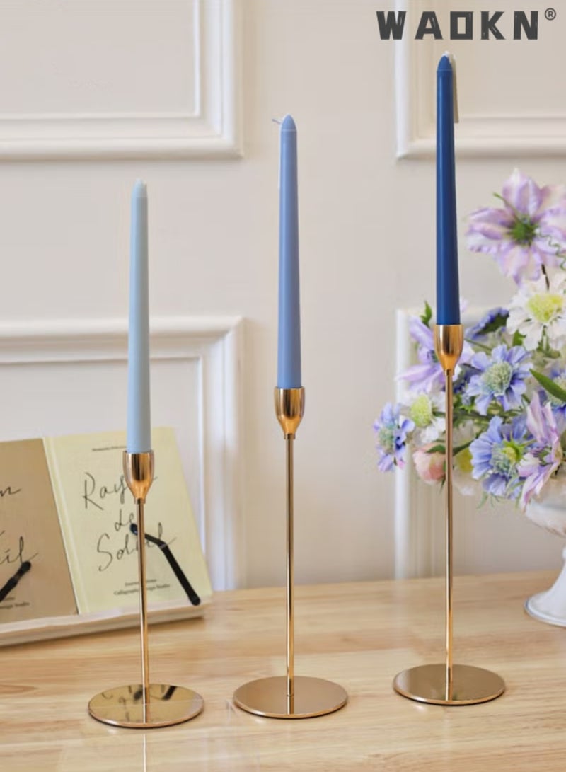 دبليو أيه أو كي أن 4 قطع من الشموع المخروطة الرومانسية رائحة الوردية العطرية لون التدرج العطرية شمعة خالية من الدخان شموع طويلة ملونة الشموع المخروطة للديكور عشاء مهرجان الزفاف ، عيد الحب والمناسبات الخاصة 10 بوصة - Image 4