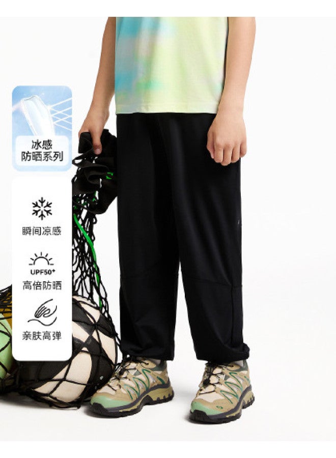 Annil Kids' Sun Protection Pants - 2025 Summer New Ice-cool Stretch Elastic Cuffed Lightweight Casual Sports Trousers For Boys & Girls - Image 1
