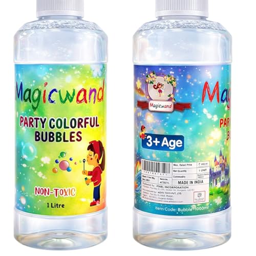 Magicwand Bubble Gun Refill Liquid 1 Litre Set of Two 500 ml Bottles (Made in India) - Image 1