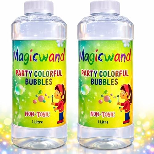 Magicwand Bubble Gun Refill Liquid 1 Litre Set of Two 500 ml Bottles (Made in India) - Image 4