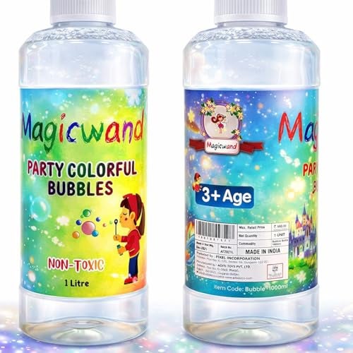 Magicwand Bubble Gun Refill Liquid 1 Litre Set of Two 500 ml Bottles (Made in India) - Image 2