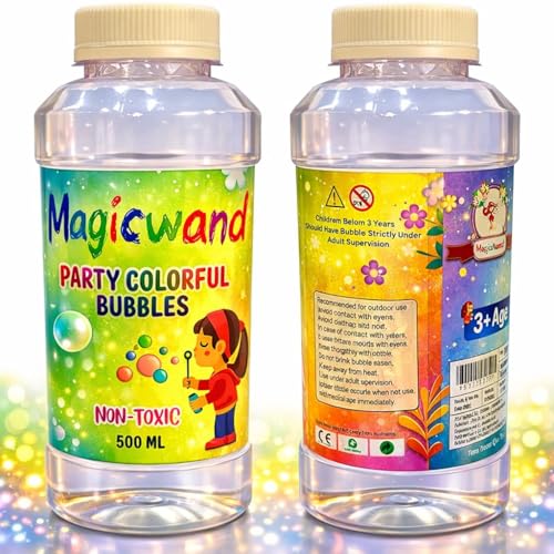 Magicwand Bubble Gun Refill Liquid 1 Litre Set of Two 500 ml Bottles (Made in India) - Image 5