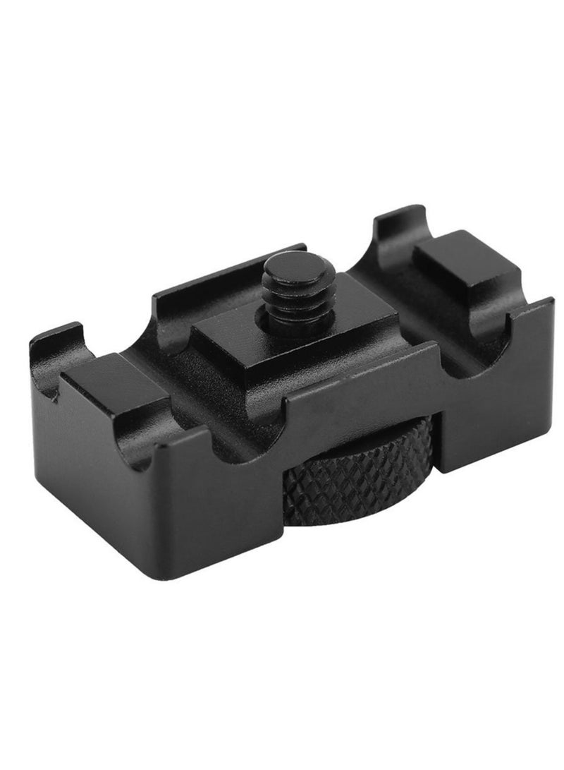 KASTWAVE Camera Cable Tether Block, Aluminum Alloy Tether DSLR Camera Digital Cable Lock Clip Protector,Clamp for Camcorder Cables Connection and Port Protect(Black) - Image 1