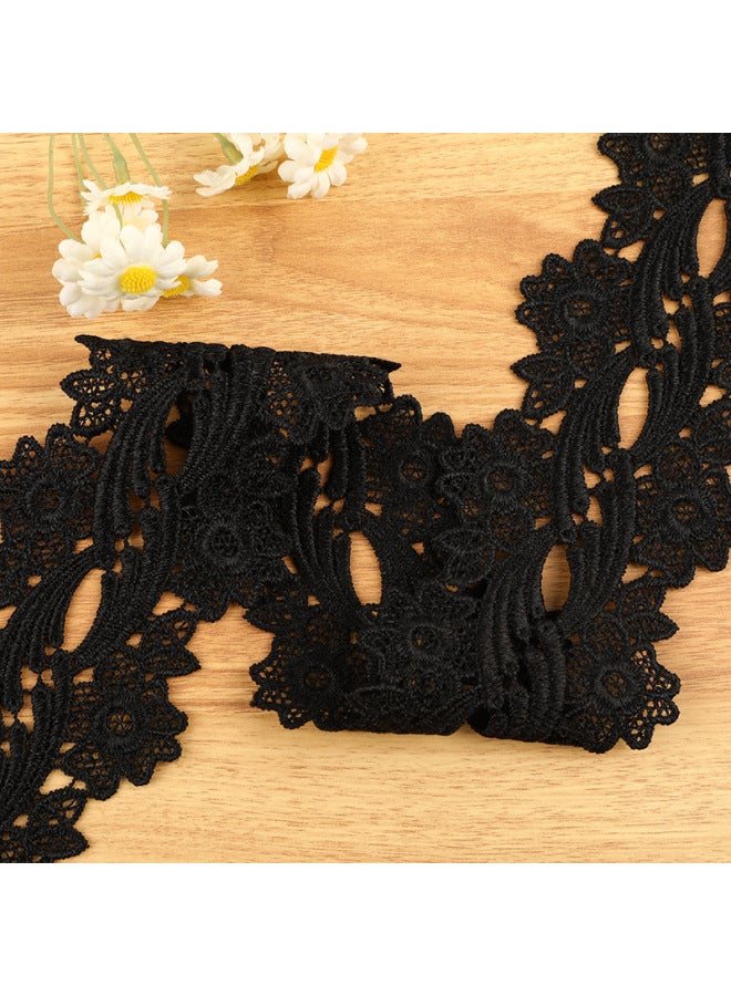 New 7cm Wide Water-soluble Embroidery Decorative Lace Polyester Silk Barcode Wedding Dress Clothing Accessories Hat Lace - Image 4