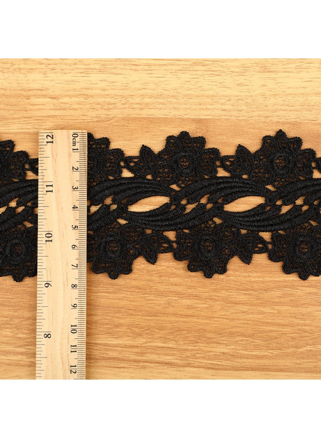 New 7cm Wide Water-soluble Embroidery Decorative Lace Polyester Silk Barcode Wedding Dress Clothing Accessories Hat Lace - Image 1