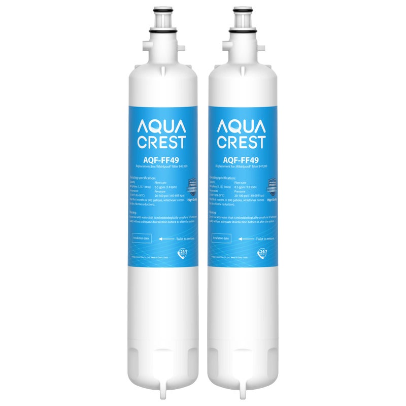 AQUACREST 847200 Fridge Water Filter Compatible with Fisher  Paykel 847200 RS9120W Activesmart Integrated and More  for Product Codes Starting with 25xxx 2