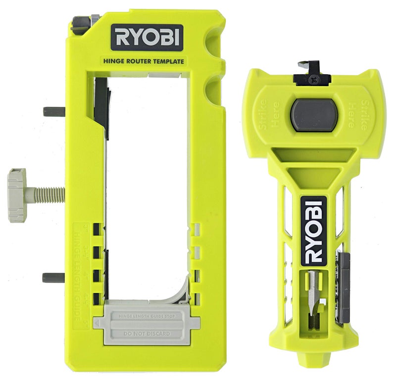 Ryobi A99HT3 Door Hinge Installation KitMortiser Template Bundled with Ryobi A99LM2 Door Latch for Accurate Chiseling and Scoring 1