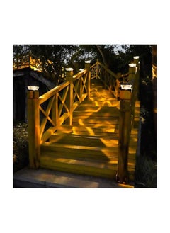 General Solar Post Cap Lights Outdoor - 2 Pack 2 Modes Solar Deck Fence Lights, IP65 Waterproof Solar Powered Light Fit 3.5x3.5 4x4 4.5x4.5 5x5 Posts Garden Porch Patio Decorations, Warm White & Bright White  - Image 2