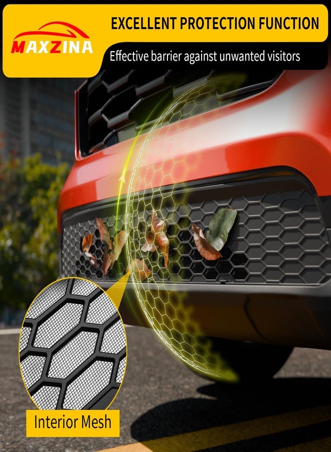 Maxzina غطاء شبكي للمصد الأمامي من ماكسزينا متوافق مع هوندا بايلوت 2023-2025، غطاء شبكي للشبكة الأمامية، واقي للشبكة السفلية، حماية من الحشرات، مصنوع من بلاستيك ABS، ملحقات بايلوت 2024 - Image 3