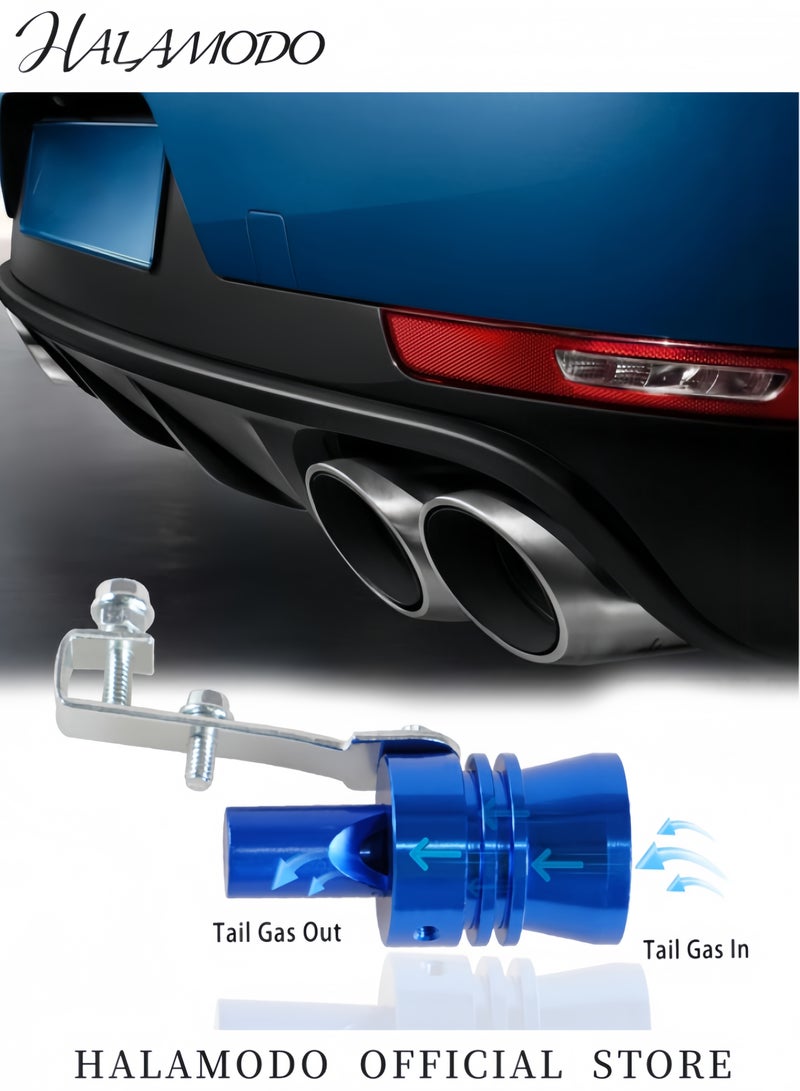 هالامودو صافرة توربو للسيارة مصنوعة من سبائك الألومنيوم، كاتم صوت عادم توربو عالمي، صافرة هدير السيارة، متوافقة مع الشاحنات والدراجات النارية والسيارات والدراجات النارية والدراجات البخارية - Image 4