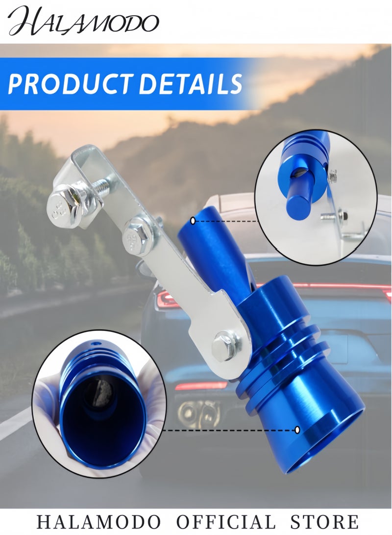 هالامودو صافرة توربو للسيارة مصنوعة من سبائك الألومنيوم، كاتم صوت عادم توربو عالمي، صافرة هدير السيارة، متوافقة مع الشاحنات والدراجات النارية والسيارات والدراجات النارية والدراجات البخارية - Image 3