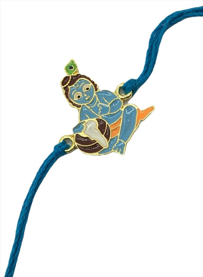 thriftkart Bal Krishna Bal Kanha Rakhi For Brother With Roli Chawal (Pack of 1) - Image 2