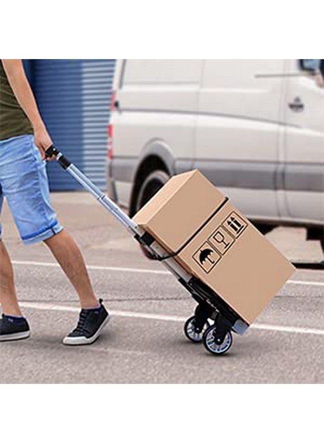4tens Folding Hand Truck Luggage Cart with Wheels Trolley Cart for Home Office Car Travel Luggage Shopping Trolley (80 KG Trolley) - Image 3