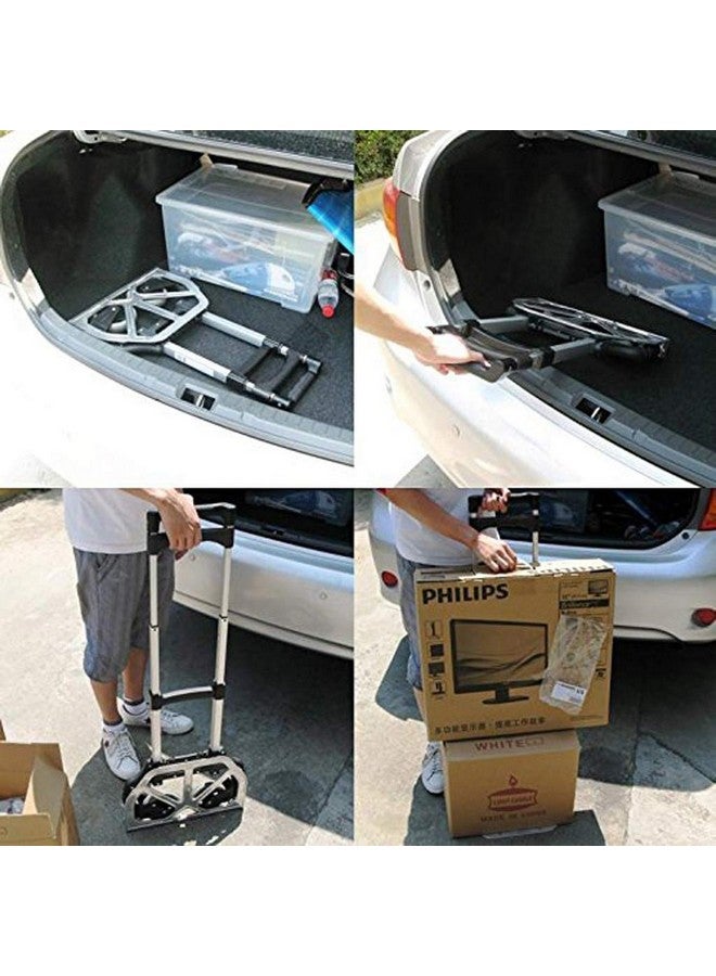 4tens Folding Hand Truck Luggage Cart with Wheels Trolley Cart for Home Office Car Travel Luggage Shopping Trolley (80 KG Trolley) - Image 5
