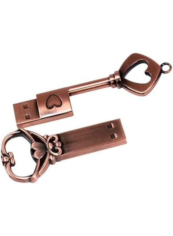 64GB Metal Heart Shaped USB Flash Drive Memory Stick Wedding Gift Key - Image 4