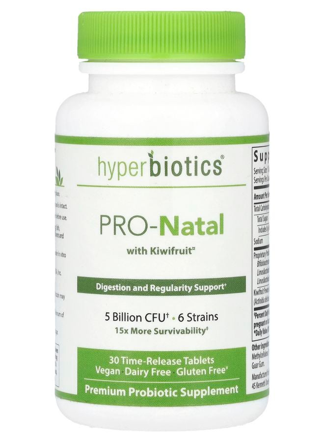 Hyperbiotics PRONatal with Kiwifruit 5 Billion CFU 30 TimeRelease Tablets