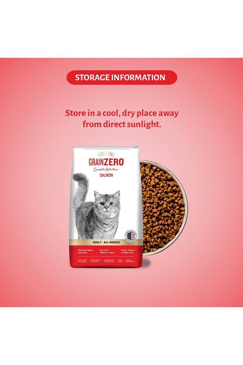 Grain Zero طعام جاف للقطط البالغة خالي من الحبوب مع السلمون زيرو - Image 3