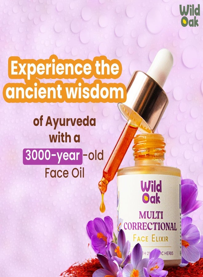 WILD OAK WildOak Kumkumadi Face Elixir | Pigmentation, Dark Circles & Anti Aging | Made Using 3000 Years Old Formulation| High Potent 75G Saffron/1Liter & 30 Exotic Herbs | 20ml (Pack of 2) - Image 2