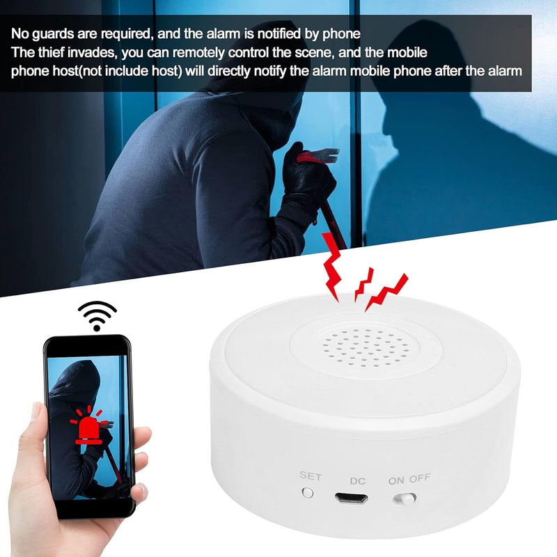 comfrt Home Security Intelligent WiFi Alarm System, Sound Light Horn Siren Anti-Theft Alarm System Speaker for Tuya - Image 3