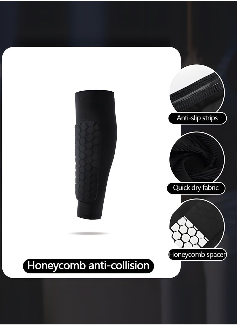 GROIC - 2PCS Soccer Shin Guards Padded Calf Compression Sleeves Supports for Shin Splint,Calf Pads,Calf Brace for Football Basketball Volleyball Running Baseball - Image 1