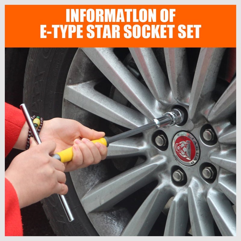 HORUSDY 11Pcs E Torx Socket Set Female External Star Socket Set E4 - E20 Torque Socket Set - Image 5