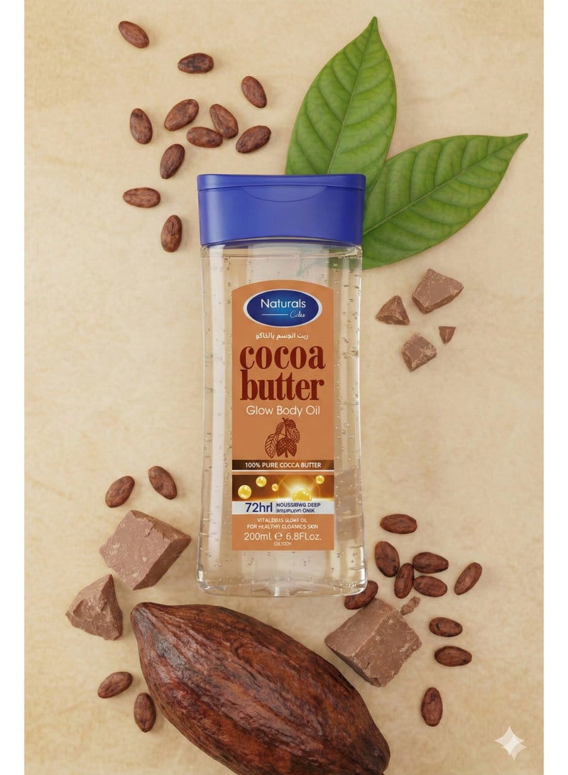 Naturals cocoa butter Glow Body Oil 200 mil - Image 5