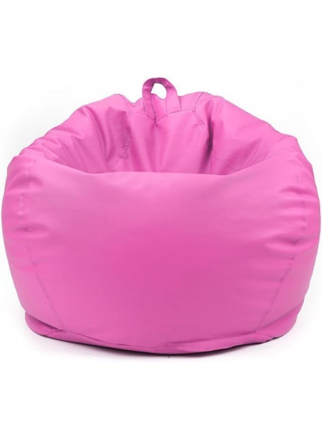 LUXURY LUXE Luxury Luxe Round Faux Leather Bean Bag Chair | Ultra-Comfort Polystyrene Beads, Lightweight & Durable Design | Trendy Solid Colors, Multiple Sizes (Pink, XX-Large)  - Image 1