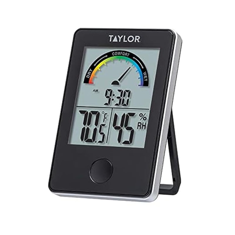Taylor Digital Wireless Indoor Comfort Level Thermometer and Hygrometer, Easy-to-Read Display for Home, Office, Greenhouse, Nursery, and Indoor Areas, Black - Image 1