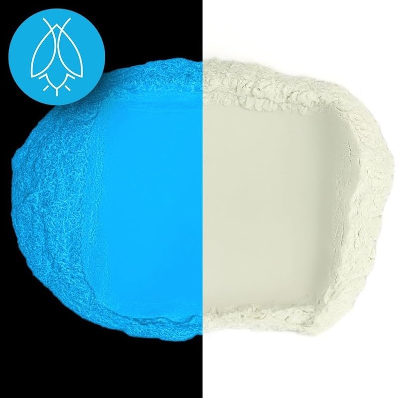 Art 'N Glow Glow in The Dark Pigment Powder - Neutral and Fluorescent Color for Art Painting, Fine Art, Nail Art Paint, and DIY Crafts - Long Lasting, 10+ Color Options - Neutral Sky Blue - (60 Grams/ 2.12 oz) - Image 2