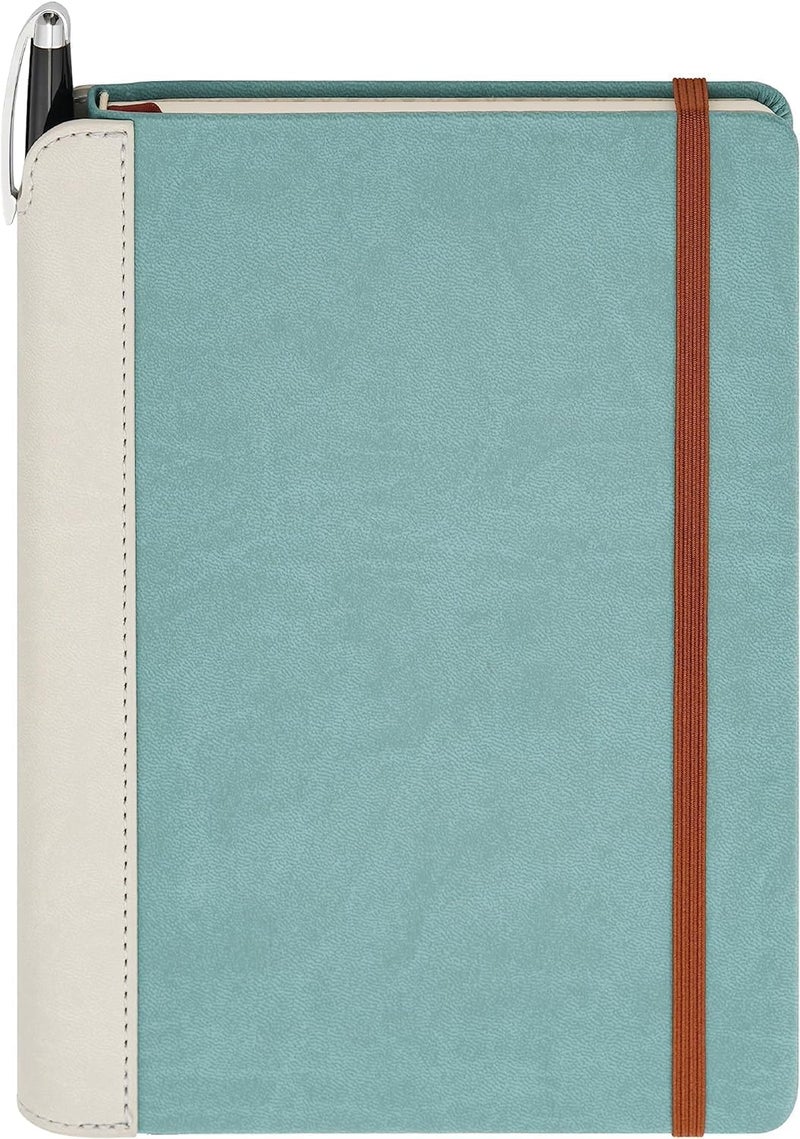 SETTINIÂ® Lined Journal - Sleek Teal Journal for Writing Gift Set - Hardcover Vegan Leather, Includes Luxury Pen in a Unique Pen Holder, 192 Pages, 6 x 8.5 inches, Christmas Gifts - Image 1