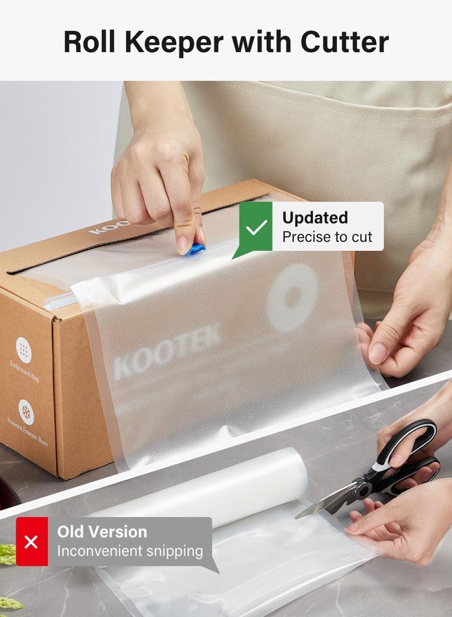 Kootek 11" x 150' Vacuum Sealer Bags Roll for Food with Cutter Dispenser, Commercial Grade Vacuum Seal Bags, BPA Free, Customized Size Food Bags for Storage, Meal Prep and Sous Vide - Image 2
