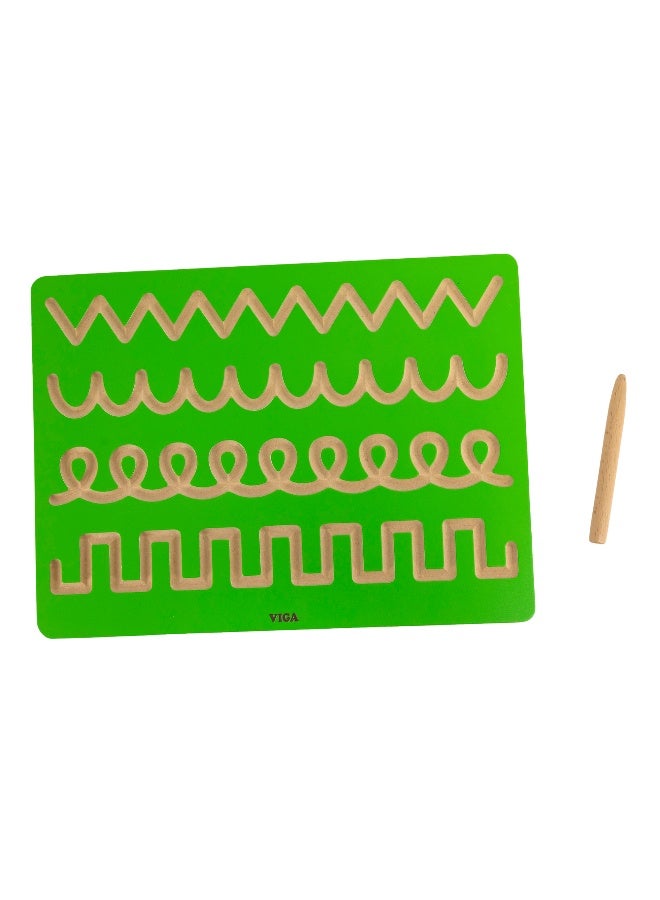 Viga Wooden Pattern Tracing Board | Educational Toy for Kids Age 3+ - Image 1