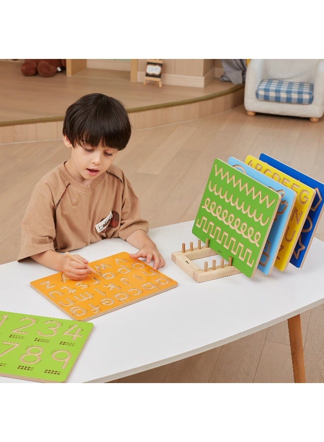 Viga Wooden Pattern Tracing Board | Educational Toy for Kids Age 3+ - Image 3