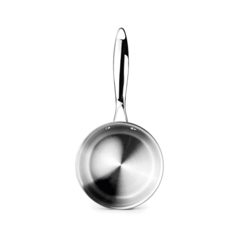 TRIPLY NATURAL SAUCEPAN for cooking, stainless steel, silver, even heat distribution and durable - Image 2