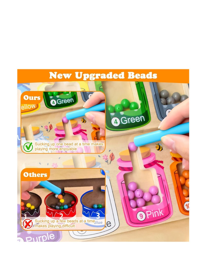 Raxoom Montessori Magnetic Color and Number Maze for 3-5 Year Old Boys and Girls - Wooden Toddler Puzzle Board for Learning, Counting, and Fine Motor Skills Development - Image 4