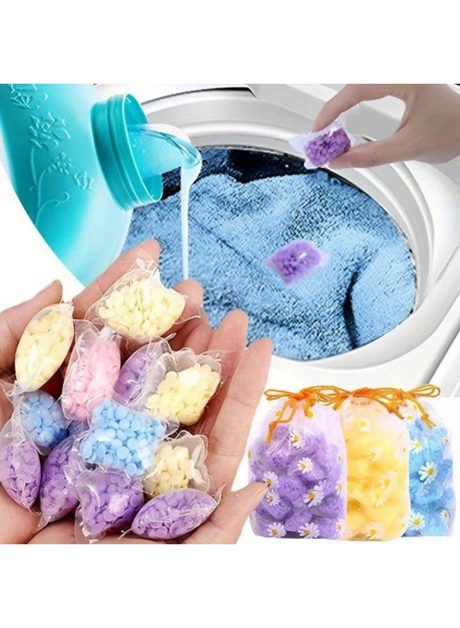 50 كبسولة معطرة متعددة الألوان للغسيل - كبسولات معطرة تدوم طويلاً لغسالات الملابس المنزلية لتعزيز انتعاش الأقمشة وإزالة الروائح - Image 1