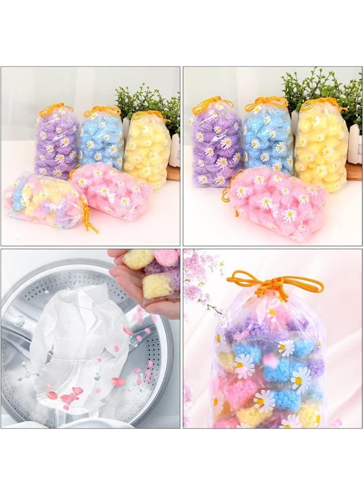 50 كبسولة معطرة متعددة الألوان للغسيل - كبسولات معطرة تدوم طويلاً لغسالات الملابس المنزلية لتعزيز انتعاش الأقمشة وإزالة الروائح - Image 3